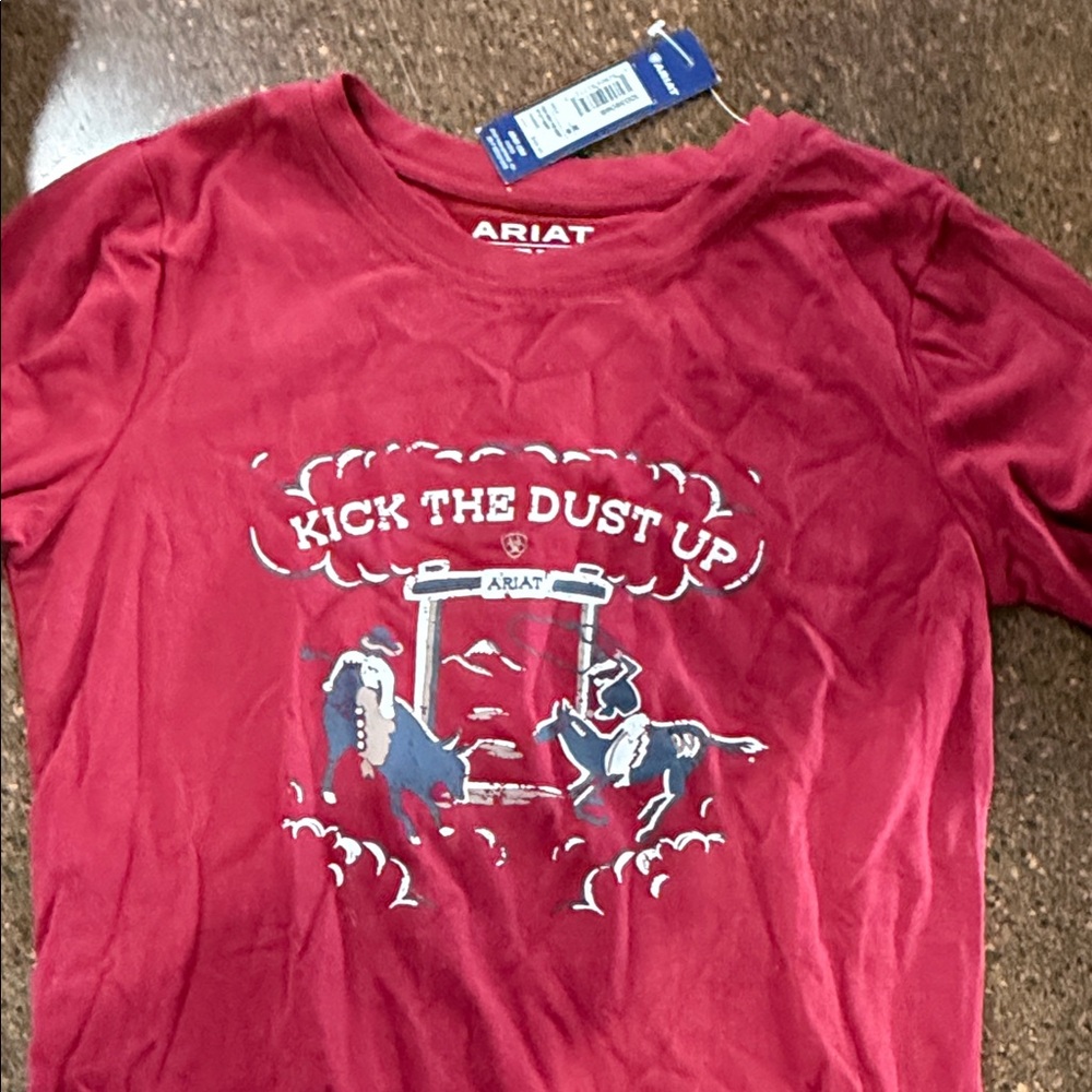 Ariat Kids Red 'Kick the Dust Up' Long Sleeve Tee